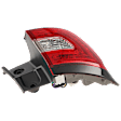 Passenger Side, Outer Tail Light, with Bulb, Halogen, Clear and Red Lens