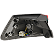 Passenger Side, Outer Tail Light, with Bulb, Halogen, Clear and Red Lens