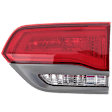 Passenger Side, Inner Tail Light, with Bulb, Halogen, Clear and Red Lens, CAPA CERTIFIED
