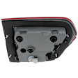 Passenger Side, Inner Tail Light, with Bulb, Halogen, Clear and Red Lens, CAPA CERTIFIED