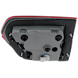 Driver Side, Inner Tail Light, with Bulb, Halogen, Clear and Red Lens, CAPA CERTIFIED