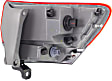 Driver Side, Outer Tail Light, with Bulb, Halogen, Clear and Red Lens, With Gray Trim, Except SRT Model