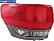 2018 Jeep Grand Cherokee - Driver Side, Outer Halogen Tail Light, With bulb(s), Mounts on Body, OE Replacement, CAPA Certified