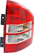 Passenger Side Tail Light, with Bulb, Halogen, Clear and Red Lens