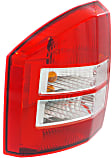 Driver Side Tail Light, with Bulb, Halogen, Clear and Red Lens
