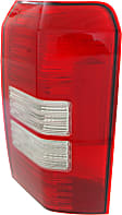 Passenger Side Tail Light, without Bulb, Halogen, Clear and Red Lens
