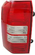 Driver Side Tail Light, without Bulb, Halogen, Clear and Red Lens
