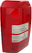 Driver Side Tail Light, without Bulb, Halogen, Clear and Red Lens