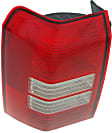 Driver Side Tail Light, without Bulb, Halogen, Clear and Red Lens