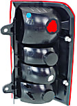 Driver Side Tail Light, without Bulb, Halogen, Clear and Red Lens