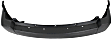 Rear Primed Bumper Cover, Without Molding Hole For Chrome Trim, Tow Hook Holes, and Parking Aid Sensor Holes