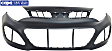 Front Primed Bumper Cover, Hatchback, CAPA Certified