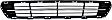 Front Bumper Grille, Black CAPA Certified