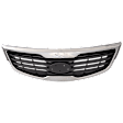 Grille, Chrome Shell with Painted Gray Insert, 4 Cyl., 2.4L Engine