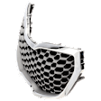 Grille Assembly, Chrome Shell with Gray Insert