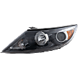 Driver Side Halogen Headlight, With bulb(s), OE Replacement
