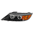 2011-2013 Kia Sorento - Driver Side Headlight, with Bulb, Halogen, Clear Lens