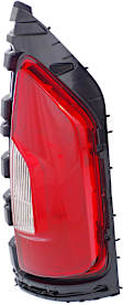 Passenger Side Tail Light, with Bulb, Halogen, Clear and Red Lens