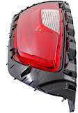 Passenger Side Tail Light, with Bulb, Halogen, Clear and Red Lens