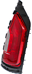 Passenger Side Tail Light, with Bulb, Halogen, Clear and Red Lens, CAPA CERTIFIED