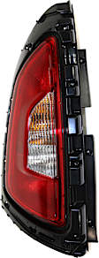 Driver Side Tail Light, with Bulb, Halogen, Clear and Red Lens