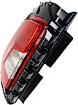 Driver Side Tail Light, with Bulb, Halogen, Clear and Red Lens