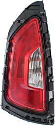 Driver Side Tail Light, with Bulb, Halogen, Clear and Red Lens, CAPA CERTIFIED