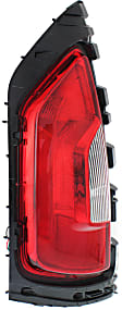 Driver Side Tail Light, with Bulb, Halogen, Clear and Red Lens, CAPA CERTIFIED