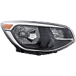 Passenger Side Headlight, with Bulb, Halogen, Clear Lens, Black Interior
