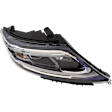 2014-2015 Kia Sorento - Passenger Side Headlight, with Bulb, Halogen, LX Model, Without Auto, Leveling and LED Accent Lights