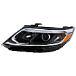 Driver Side Headlight, with Bulb, Halogen, LX Model, Without Auto, Leveling and LED Accent Lights