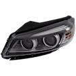2016-2018 Kia Sorento - Driver Side Headlight, with Bulb, Halogen, Clear Lens