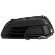 Front, Driver Side Fog Light Cover, Black