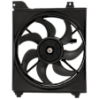 Radiator Fan - Driver Side Fan Blade, Motor and Shroud, 4 Cyl., 1.6L Engine