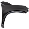 Front, Passenger Side Fender, with Side Garnish Hole, without Turn Signal Light Hole