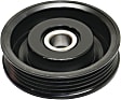 Accessory Belt Idler Pulley, 6 Cyl., 3.5L Engine, Steel, Serpentine, 4-grooved, 80mm Outside Diameter, 22mm Width, Air Conditioning
