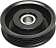 Accessory Belt Idler Pulley, 6 Cyl., 3.5L Engine, Steel, Serpentine, 4-grooved, 80mm Outside Diameter, 22mm Width, Air Conditioning
