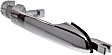 Front, Passenger Side Exterior Door Handle, Chrome, With Key Hole, With Cover