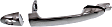 Front, Passenger Side Exterior Door Handle, Chrome, With Key Hole, With Cover