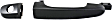 Front, Passenger Side Exterior Door Handle, Smooth Black, With Key Hole, With Cap