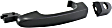 Front, Driver Side Exterior Door Handle, Smooth Black, With Key Hole, With Cap