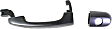 Front, Driver Side Exterior Door Handle, Smooth Black, With Key Hole, With Cap
