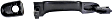 Front, Driver Side Exterior Door Handle, Smooth Black, With Key Hole, With Cap