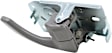 Front, Passenger Side Interior Door Handle, Light Gray, With Door Lock Button, For EX Model