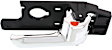 Front or Rear, Passenger Side Chrome Interior Door Handle, With door lock button, Sport Utility