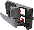 Front Or Rear, Passenger Side Gray Interior Door Handle, With Door Lock Button