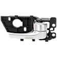 Front or Rear, Passenger Side Interior Door Handle, Painted Silver, With Door Lock Button