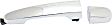 2013 Kia Sorento - Rear, Passenger Side Chrome Exterior Door Handle, Without Key Hole