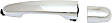 2015 Kia Sorento - Rear, Driver Side Chrome Exterior Door Handle, Without Key Hole