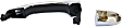 2015 Kia Sorento - Rear, Driver Side Chrome Exterior Door Handle, Without Key Hole